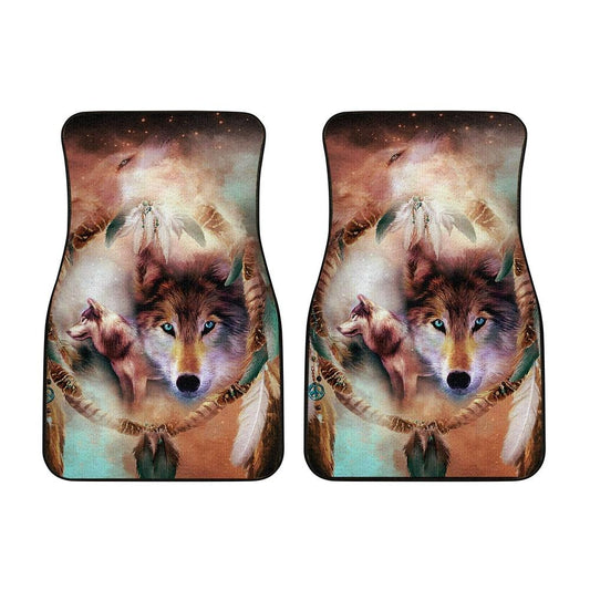 Native American Wolf Dreamcatcher Custom Car Floor Mats Accessories