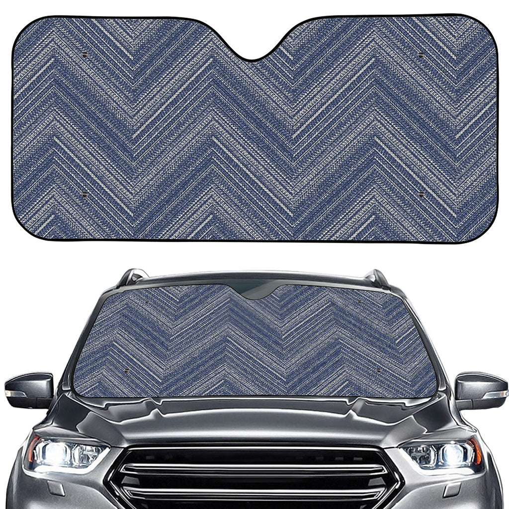 Native Denim Jeans Pattern Print Car Windshield Sun Shade