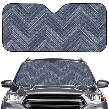 Native Denim Jeans Pattern Print Car Windshield Sun Shade