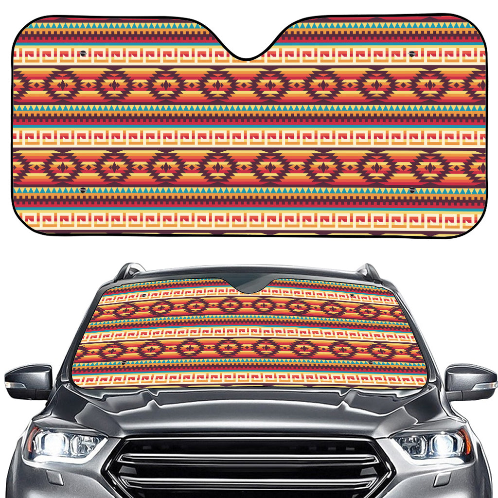 Native Inspired Pattern Print Car Windshield Sun Shade