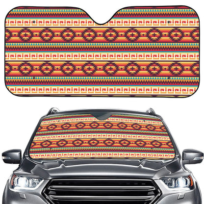 Native Inspired Pattern Print Car Windshield Sun Shade