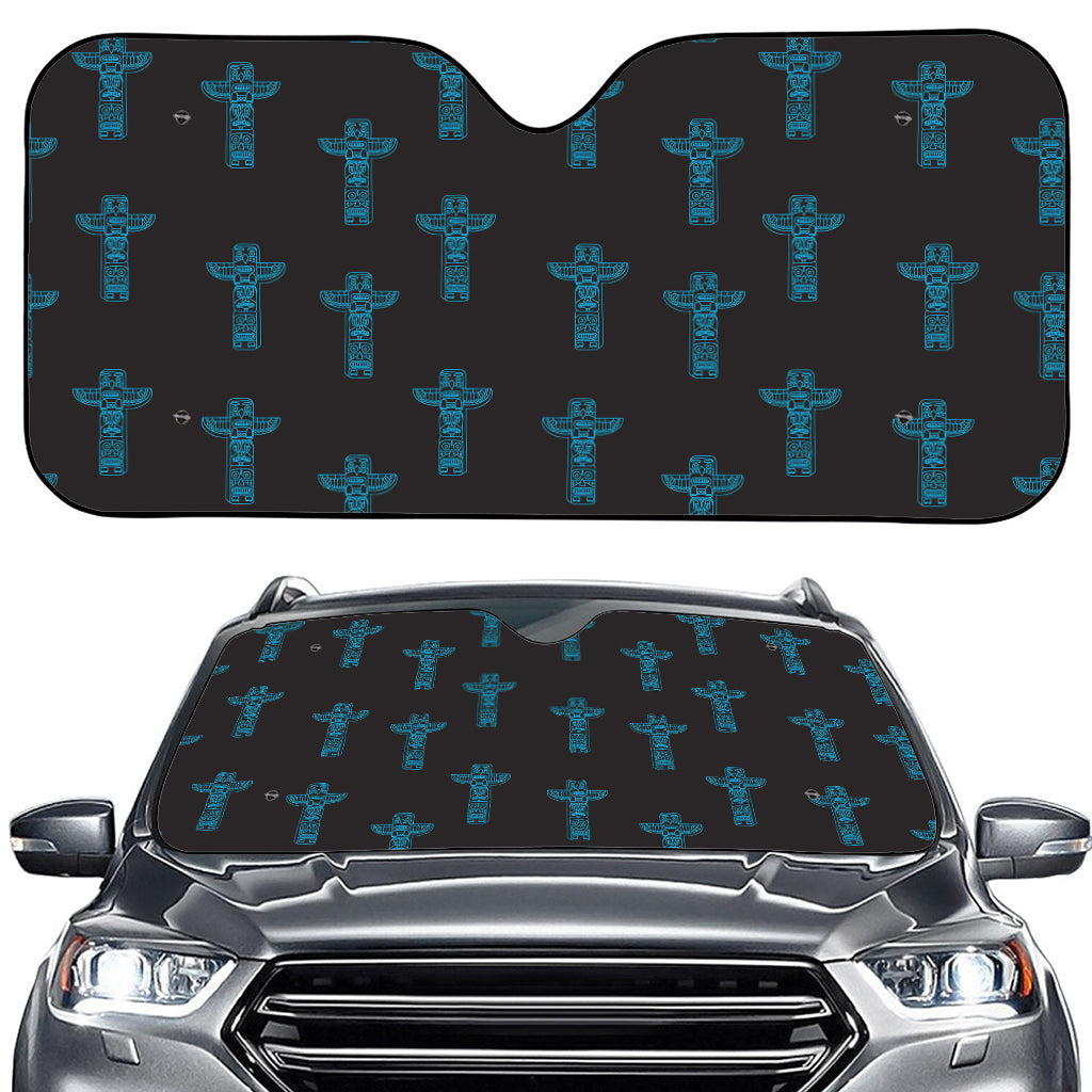 Native Totem Pattern Print Car Windshield Sun Shade