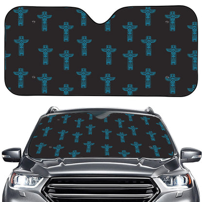 Native Totem Pattern Print Car Windshield Sun Shade