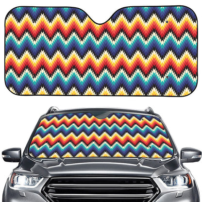 Native Tribal Inspired Pattern Print Car Windshield Sun Shade