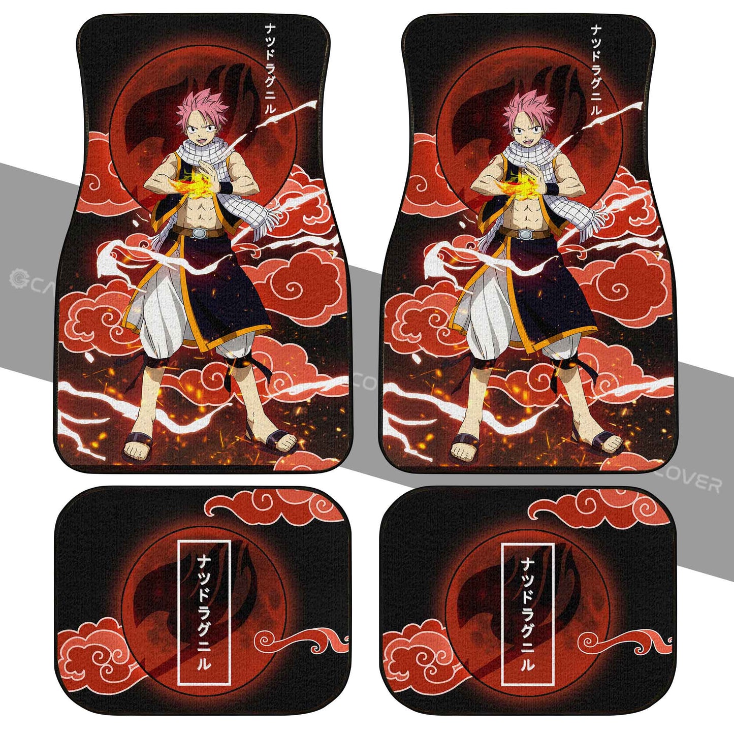 Natsu Car Floor Mats Custom Fairy Tail Anime Car Accessories