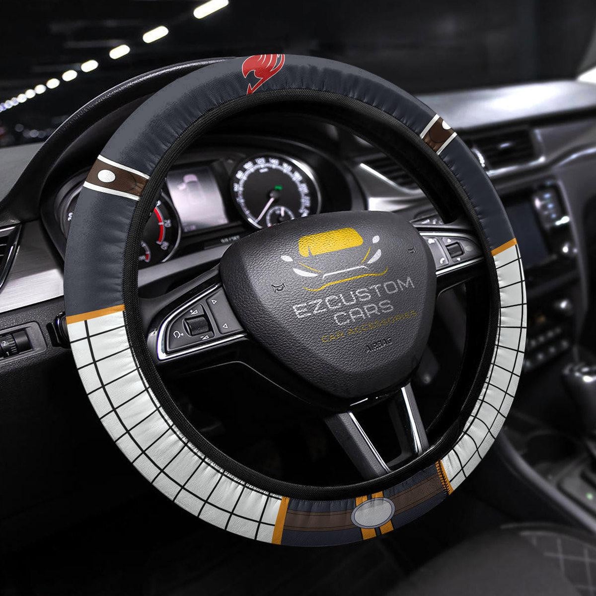 Natsu Dragneel Fairy Tail Anime Steering Wheel Cover