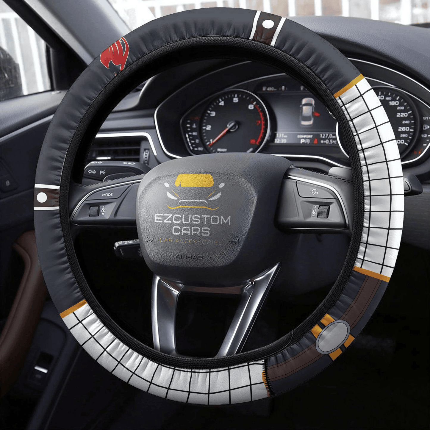Natsu Dragneel Fairy Tail Anime Steering Wheel Cover