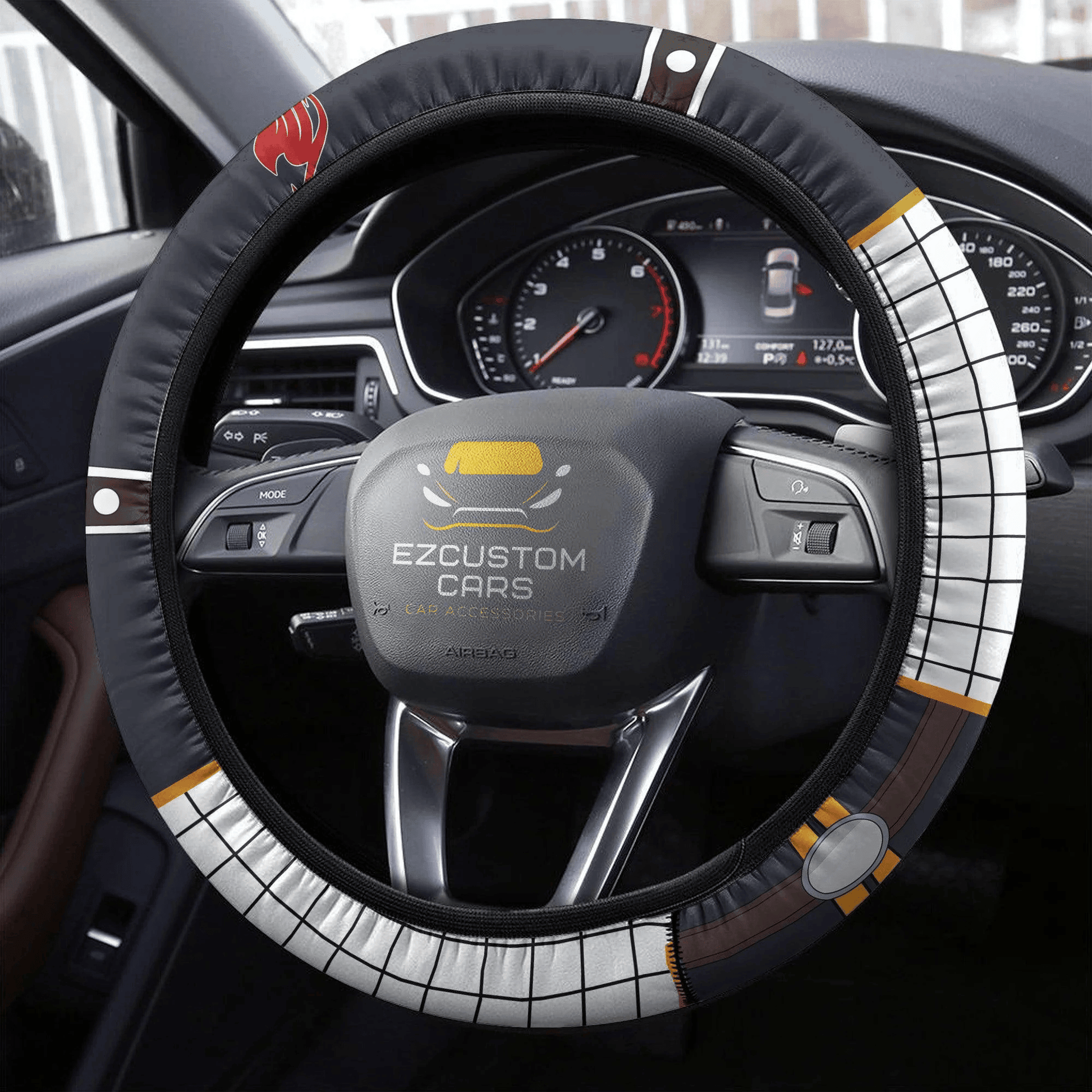 Natsu Dragneel Fairy Tail Anime Steering Wheel Cover