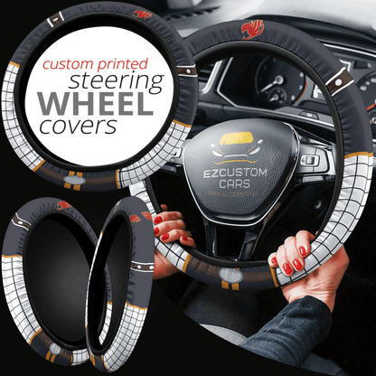 Natsu Dragneel Fairy Tail Anime Steering Wheel Cover
