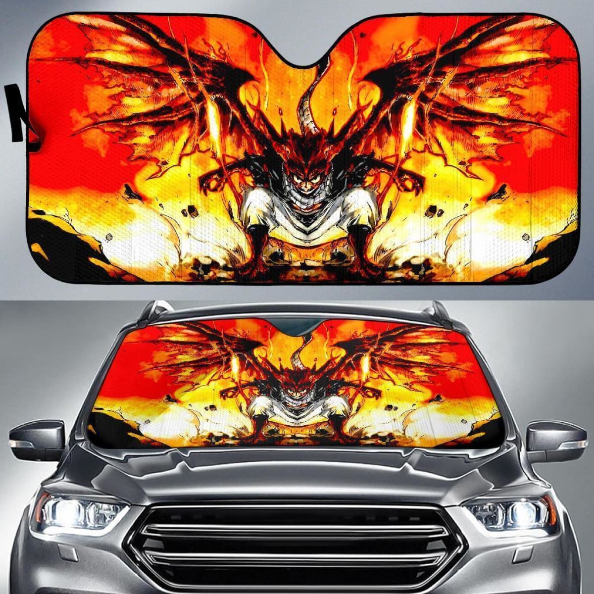 Natsu Dragneel Transform Anime Auto Sun Shade Nh06 Universal Fit 111204