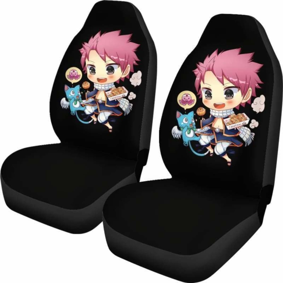 Natsu Happy Chibi Fairy Tail Car Seat Covers Universal Fit 051312