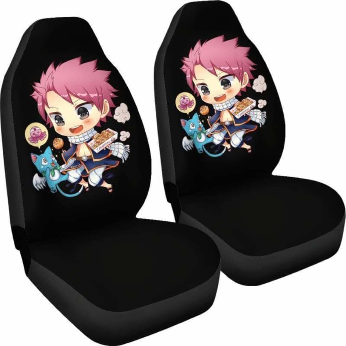 Natsu Happy Chibi Fairy Tail Car Seat Covers Universal Fit 051312