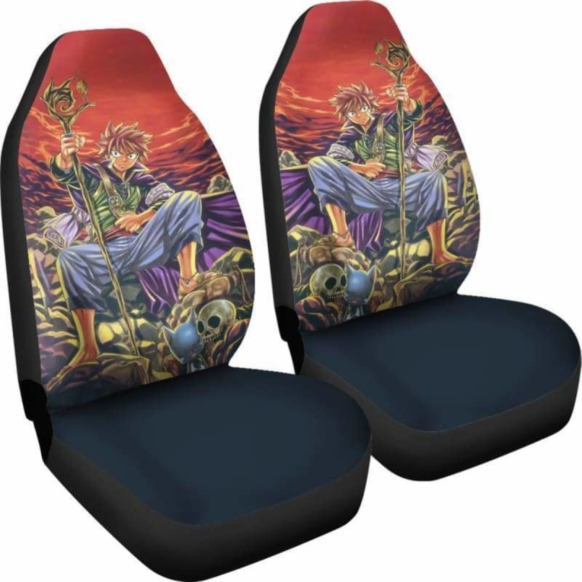 Natsu Happy Fairy Tail Car Seat Covers Universal Fit 051312