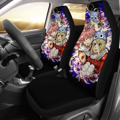 Natsu Lucy Christmas Fairy Tail Car Seat Covers Universal Fit 051312