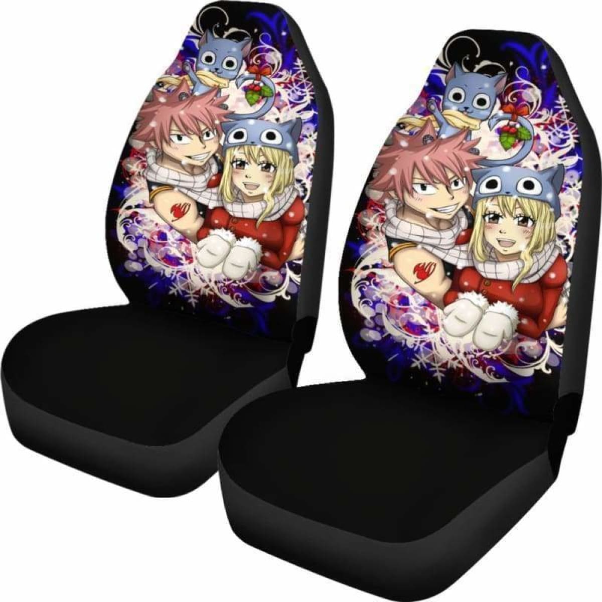 Natsu Lucy Christmas Fairy Tail Car Seat Covers Universal Fit 051312