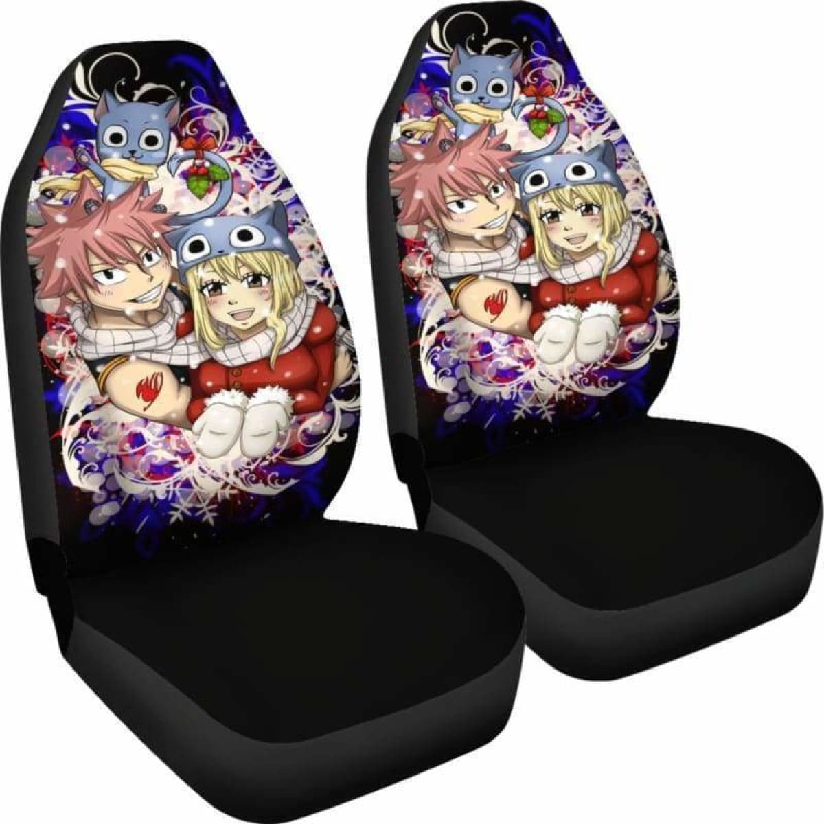 Natsu Lucy Christmas Fairy Tail Car Seat Covers Universal Fit 051312