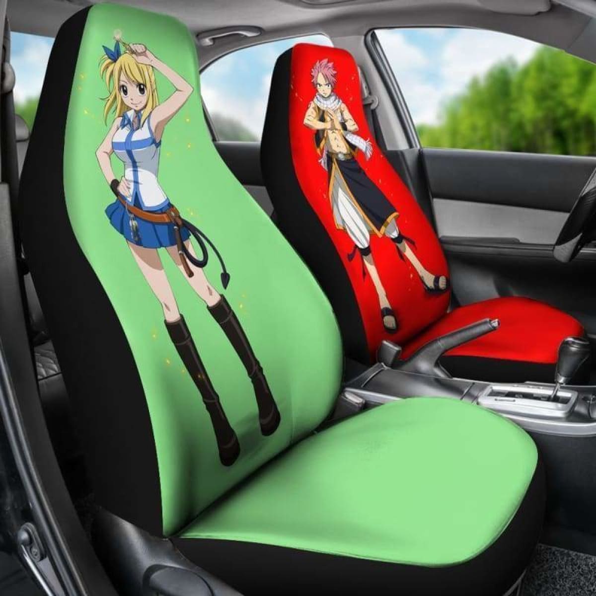 Natsu Lucy Fairy Tail Car Seat Covers Universal Fit 051312