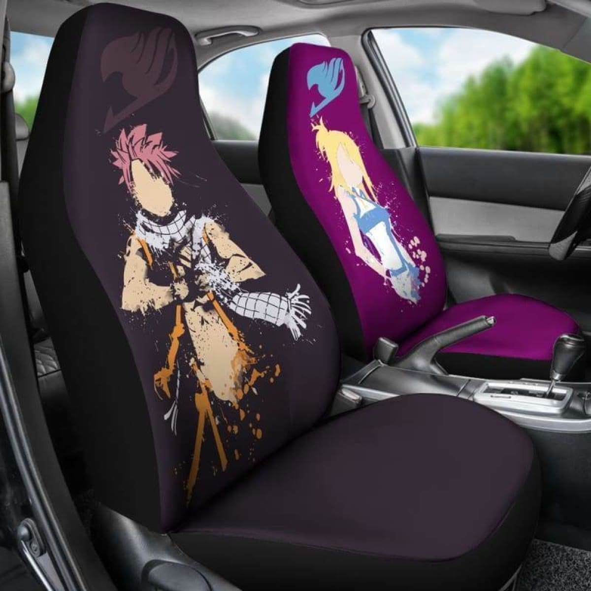 Natsu Lucy Fairy Tail Car Seat Covers Universal Fit 051312