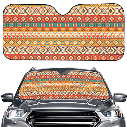 Navajo Native Pattern Print Car Windshield Sun Shade