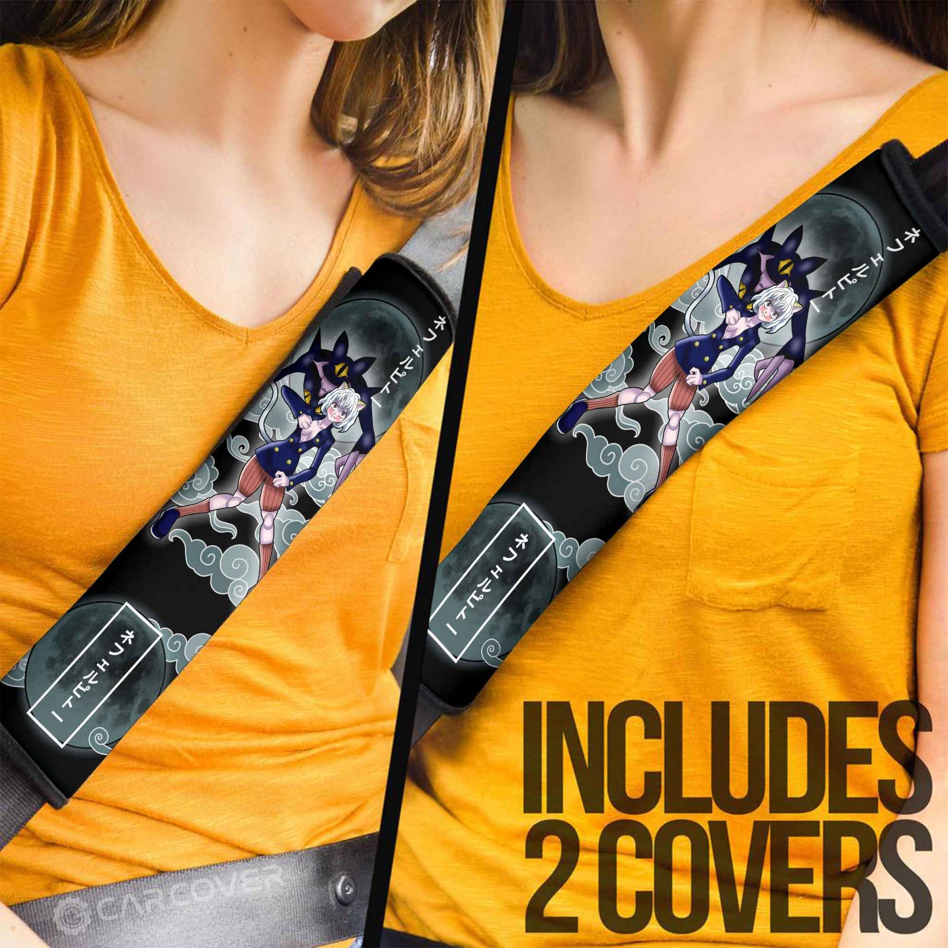 Neferpitou Seat Belt Covers Custom Hunter x Hunter Anime Car Accessories