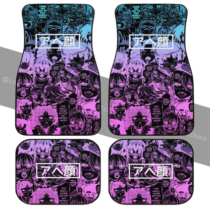 Negative Ahegao Car Floor Mats Custom Car Interior Accessories