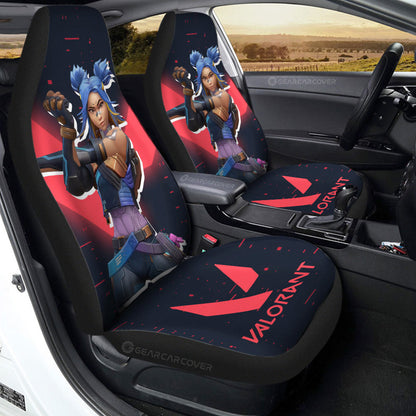 Neon Car Seat Covers Custom Valorant Agent
