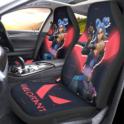 Neon Car Seat Covers Custom Valorant Agent
