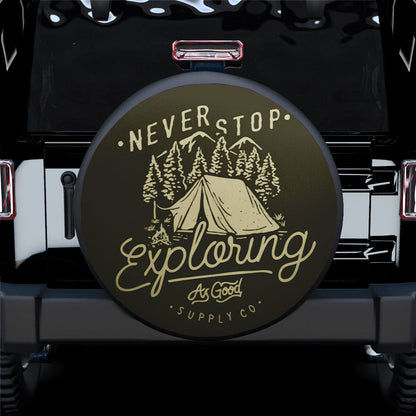 Never Stop Exploring Jeep Car Spare Tire Cover