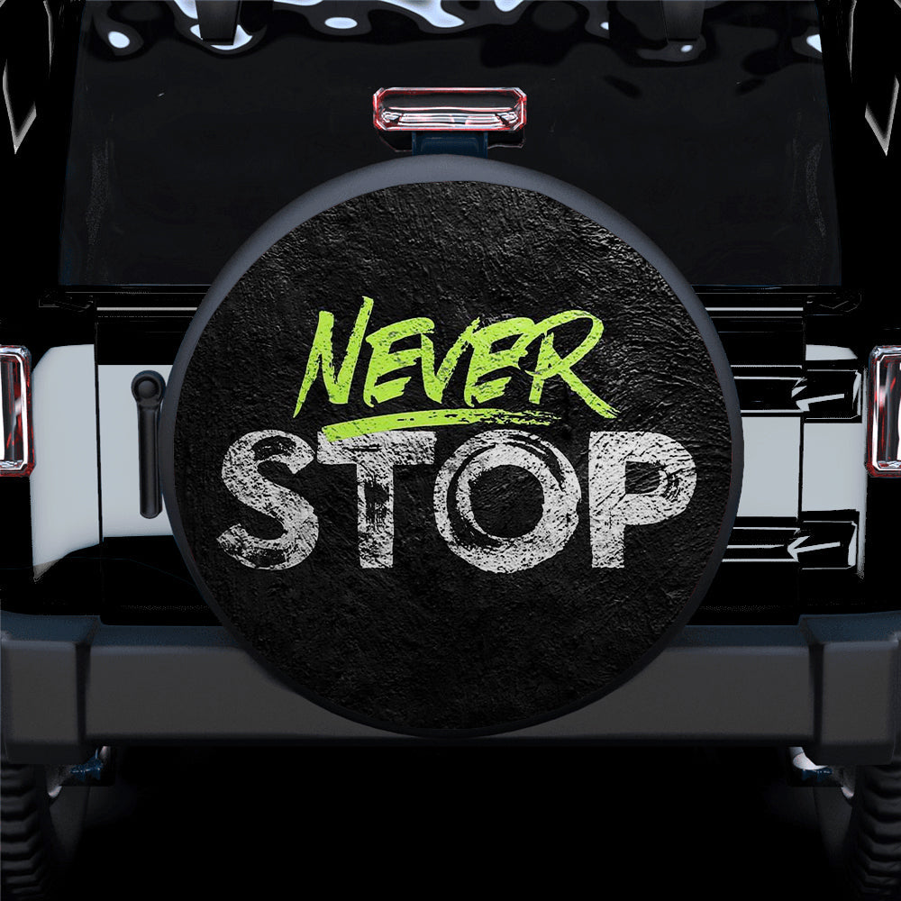 Never Stop Jeep Car Spare Tire Cover
