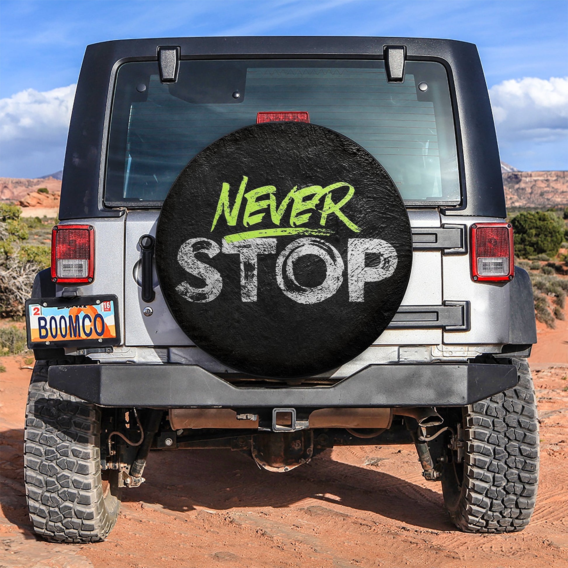 Never Stop Jeep Car Spare Tire Cover