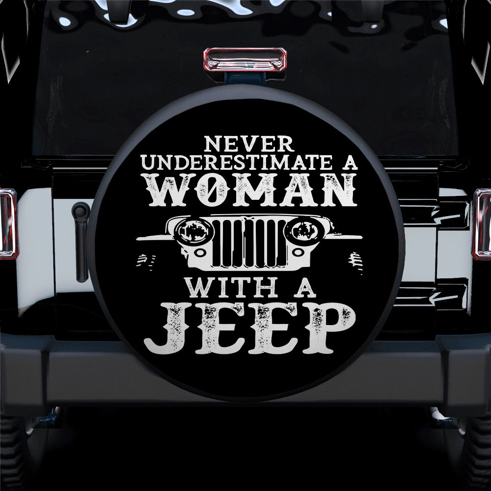 Never Underestimate A Woman With A Jeep Car Spare Tire Cover