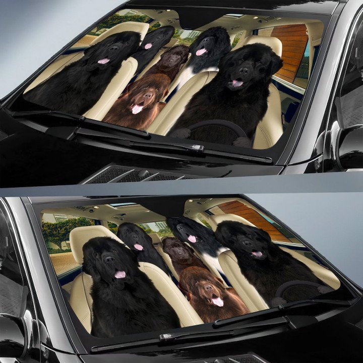Newfoundland Car All Over Printed 3D Sun Shade