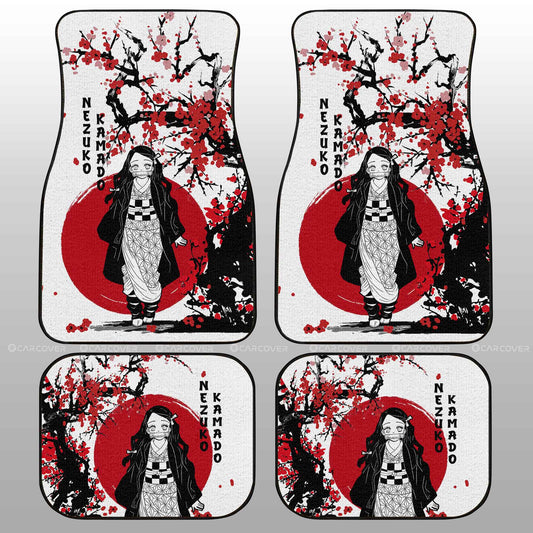 Nezuko Car Floor Mats Custom Japan Style Demon Slayer Anime Car Accessories