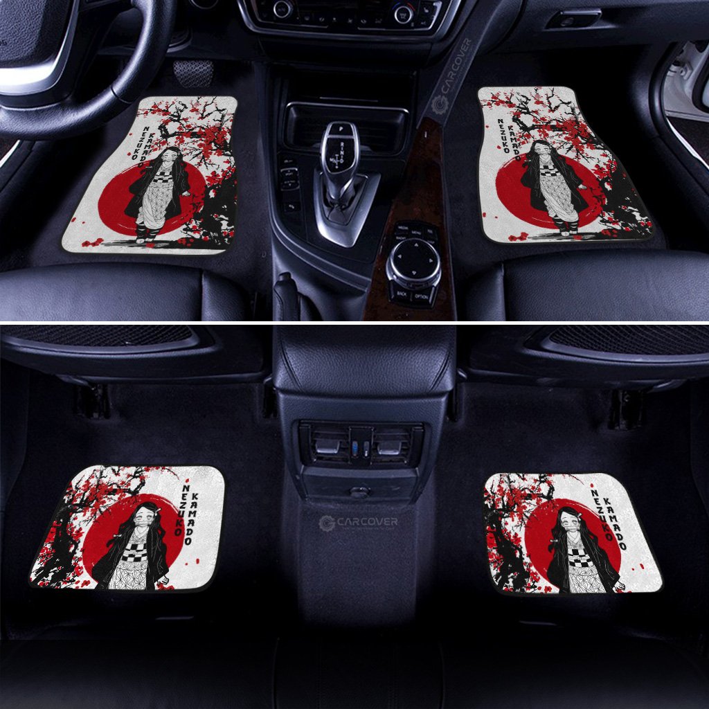 Nezuko Car Floor Mats Custom Japan Style Demon Slayer Anime Car Accessories
