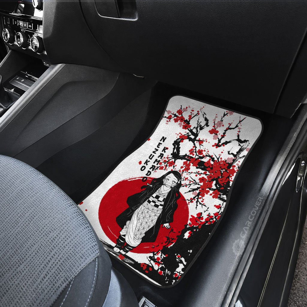 Nezuko Car Floor Mats Custom Japan Style Demon Slayer Anime Car Accessories
