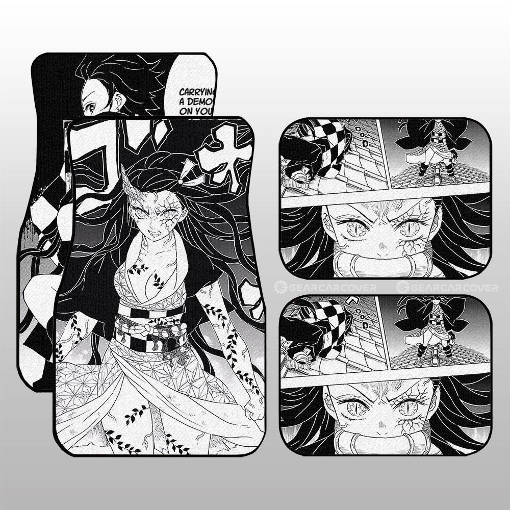 Nezuko Car Floor Mats Custom Kimetsu No Yaiba Manga Car Accessories