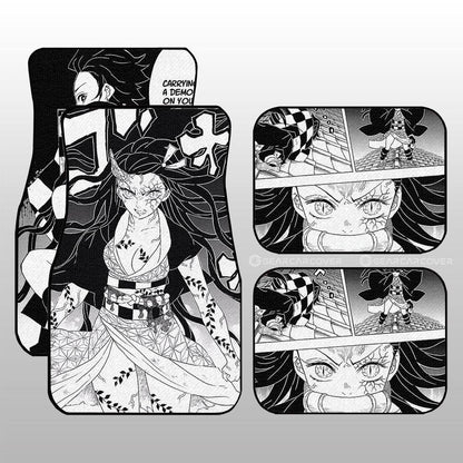 Nezuko Car Floor Mats Custom Kimetsu No Yaiba Manga Car Accessories