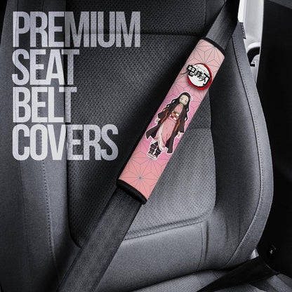 Nezuko Demon Slayers Anime Car Seat Belt Cover Custom Car Accessories