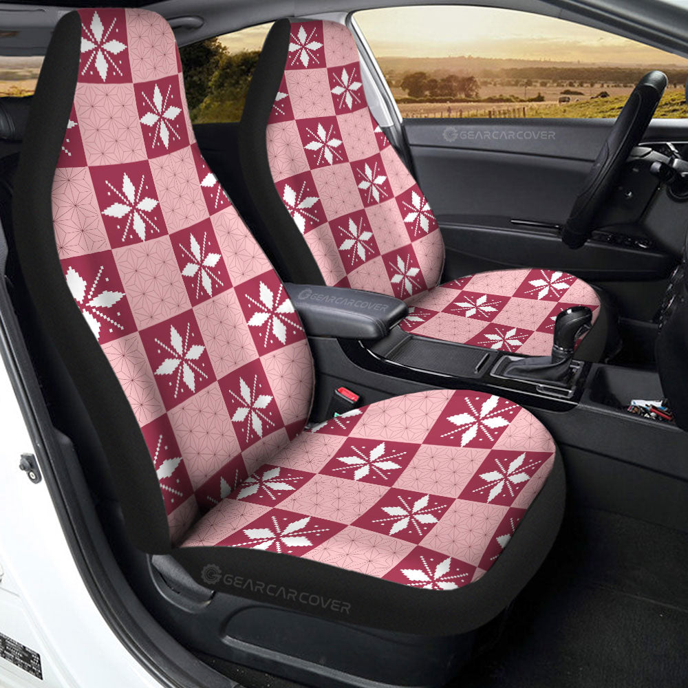 Nezuko Kamado Car Seat Covers Custom Anime Car Accessories