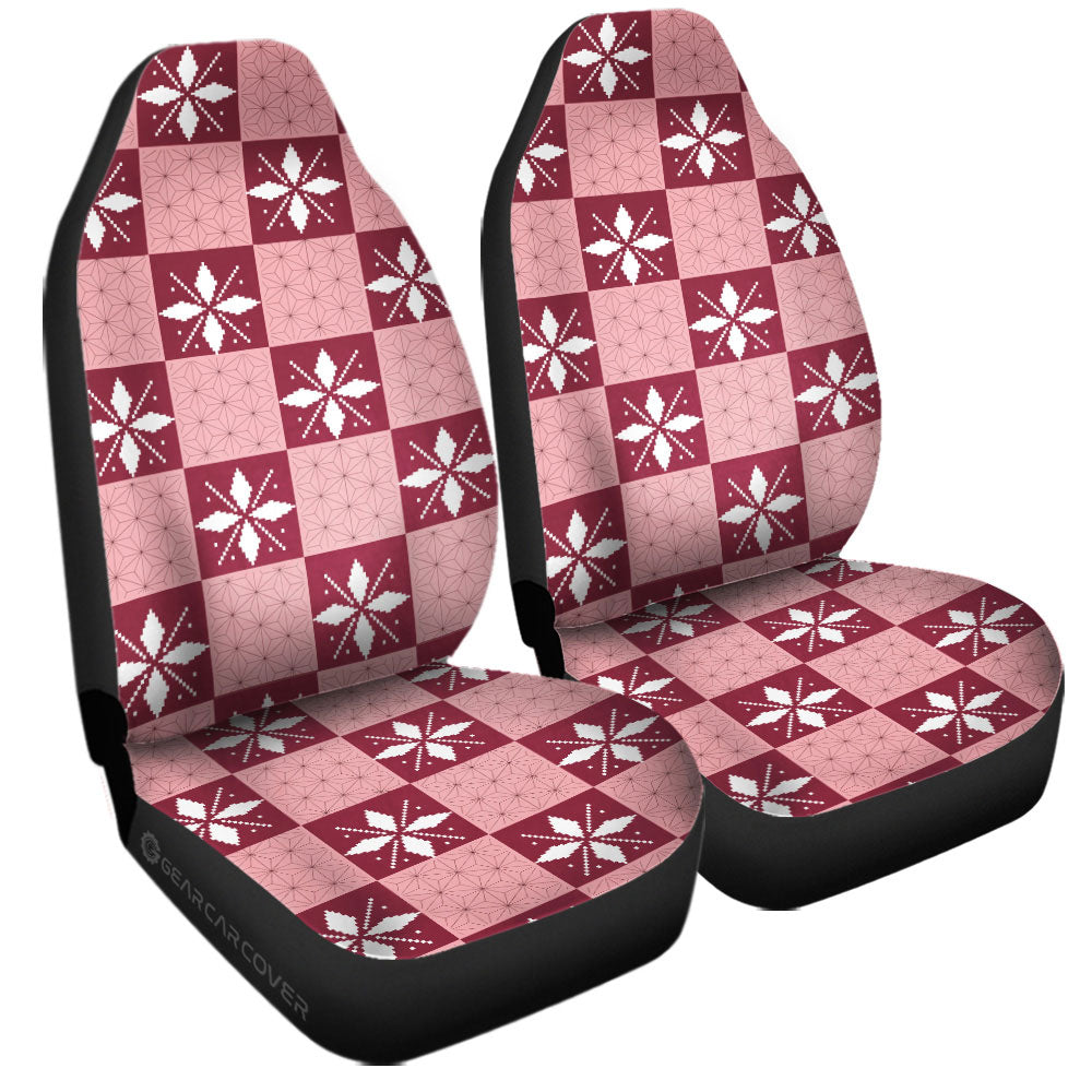 Nezuko Kamado Car Seat Covers Custom Anime Car Accessories