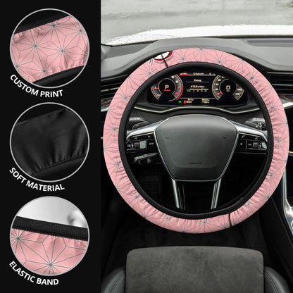 Nezuko Kamado Demon Slayers Anime Steering Wheel Cover