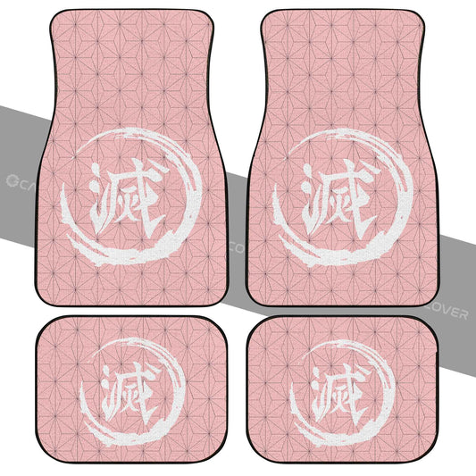 Nezuko Uniform Car Floor Mats Custom Demon Slayer Anime Car Accessories