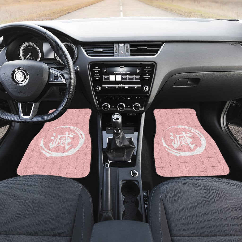 Nezuko Uniform Car Floor Mats Custom Demon Slayer Anime Car Accessories Perfect Gift For Fan