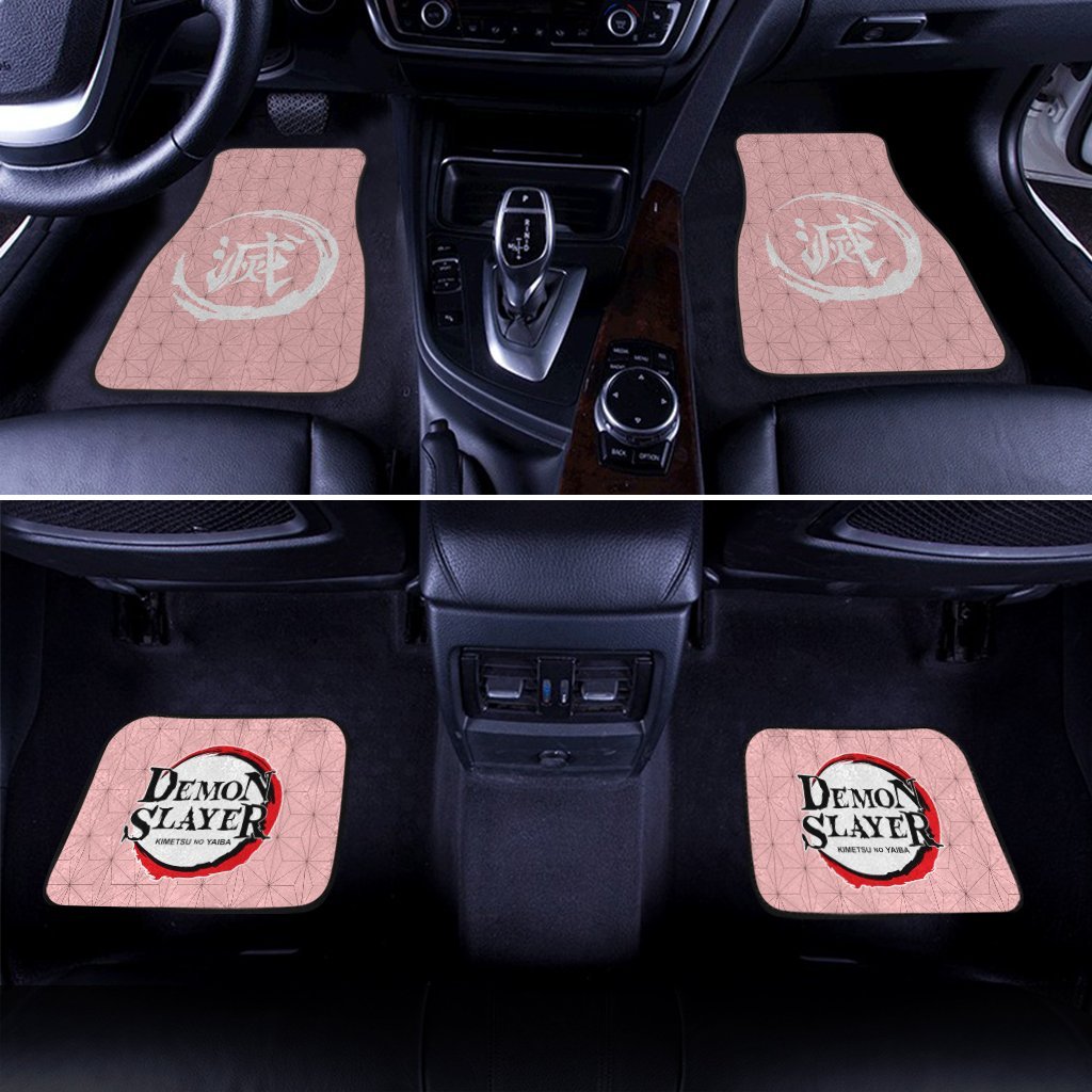 Nezuko Uniform Car Floor Mats Custom Demon Slayer Anime Car Accessories Perfect Gift For Fan