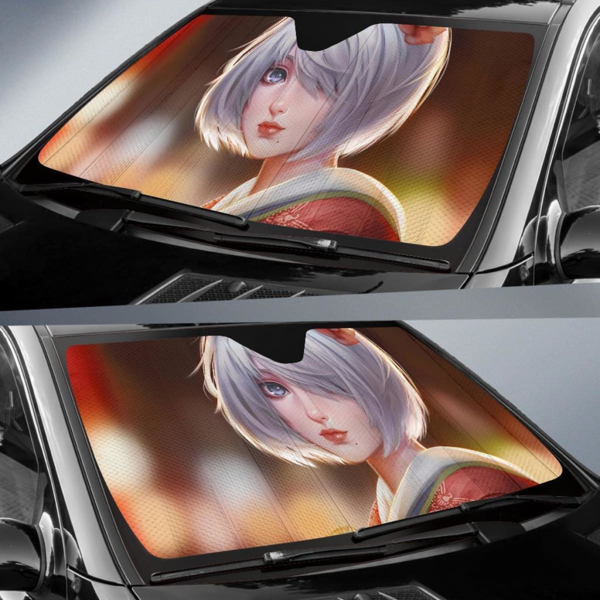 2B Nier Automata Japanese Costume Hd Car Sun Shade Universal Fit 225311
