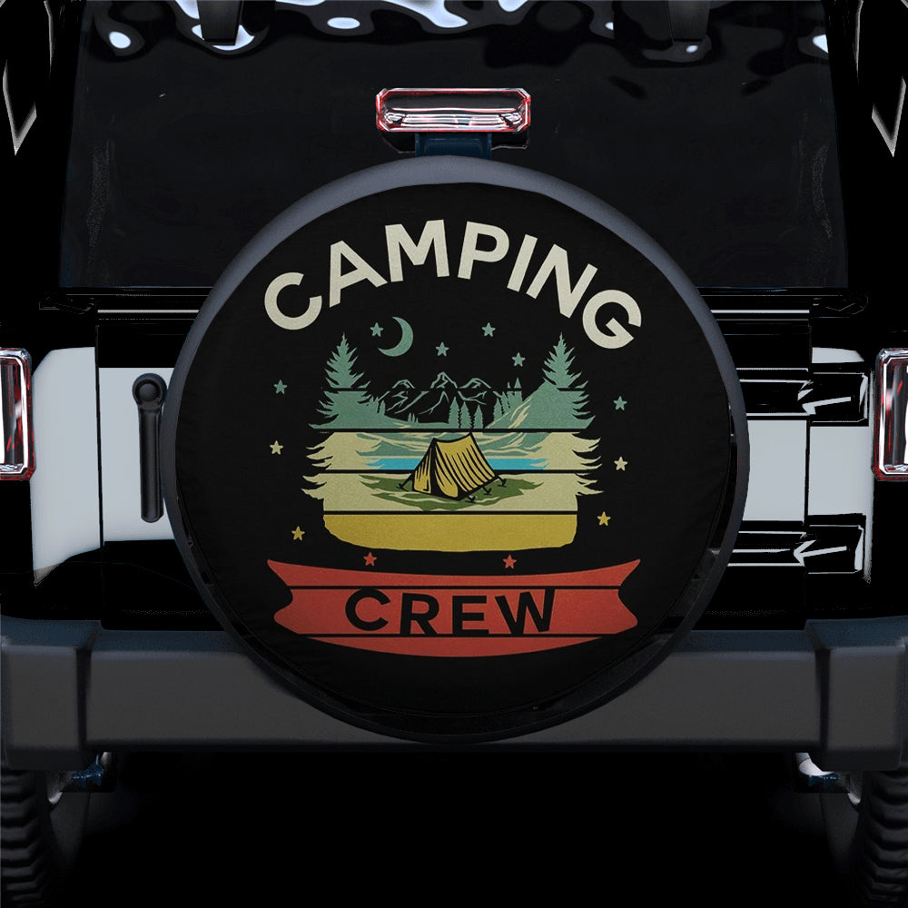 Night Camping Crew Jeep Car Spare Tire Cover