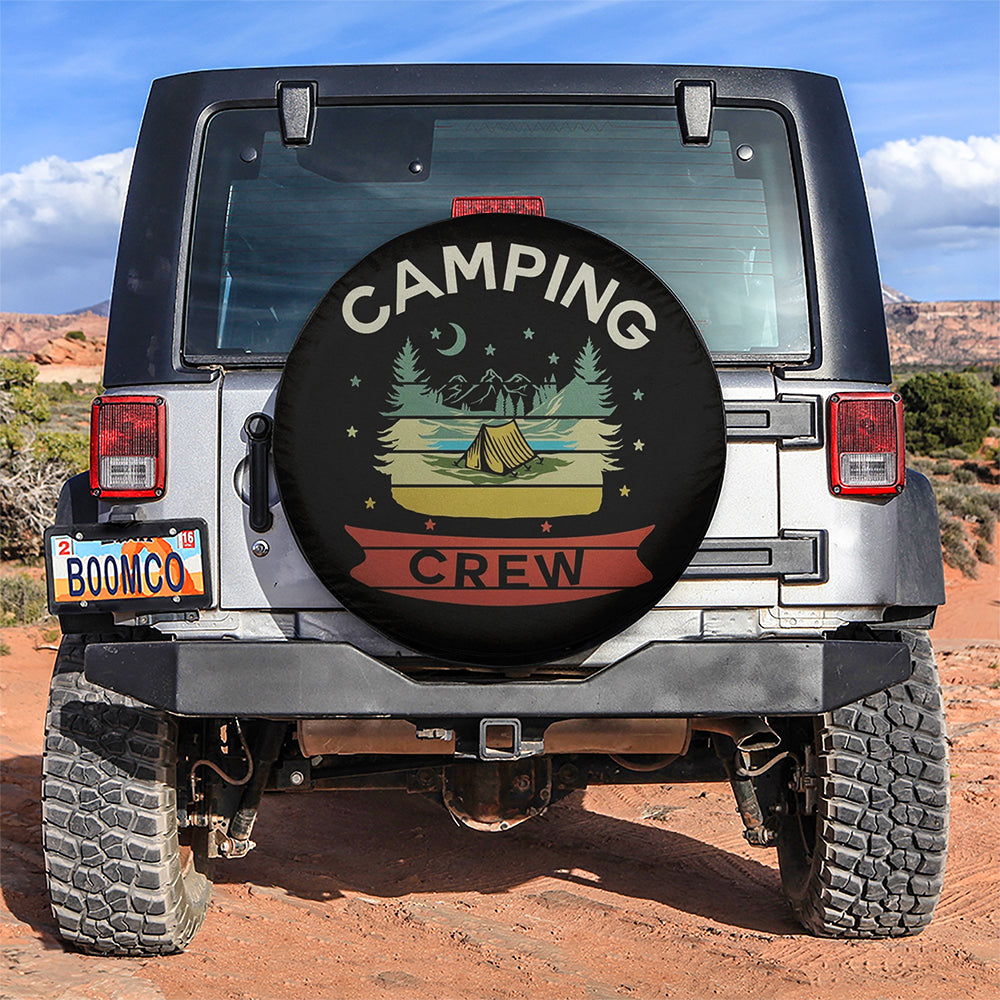 Night Camping Crew Jeep Car Spare Tire Cover