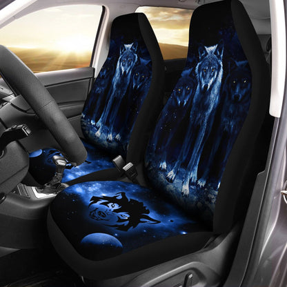 Night Wolf Car Seat Covers Custom Car Interior Accessories