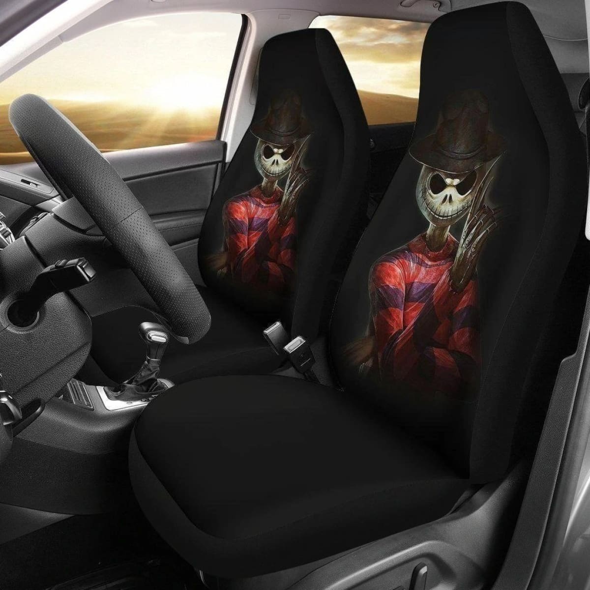 Nightmare Before Christmas Car Seat Covers - Jack Freddy Krueger Universal Fit 194801