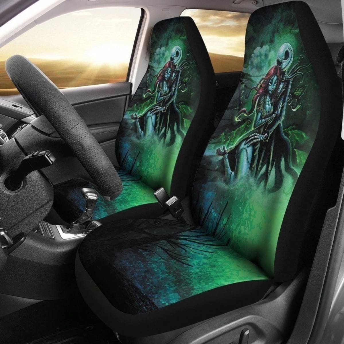Nightmare Before Christmas Car Seat Covers Jack & Sally 2 Universal Fit 194801